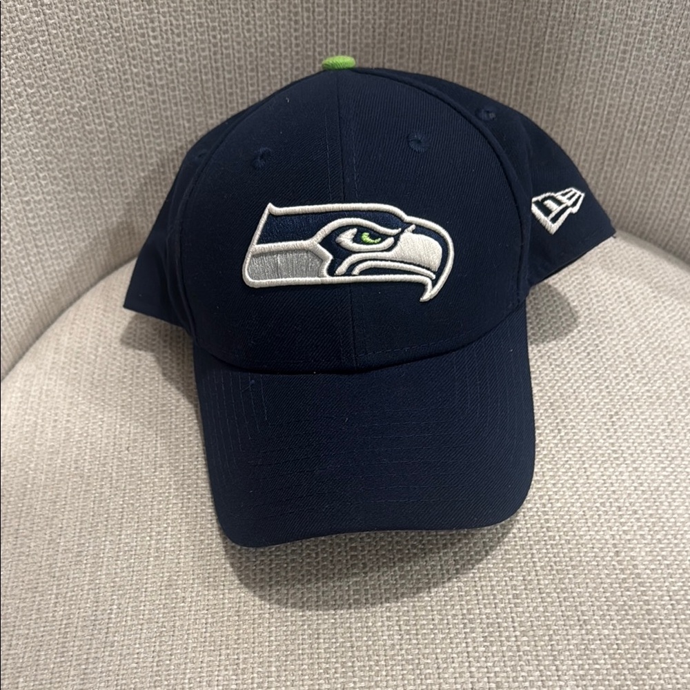 New Era Navy and Green Seattle Seahawks Cap